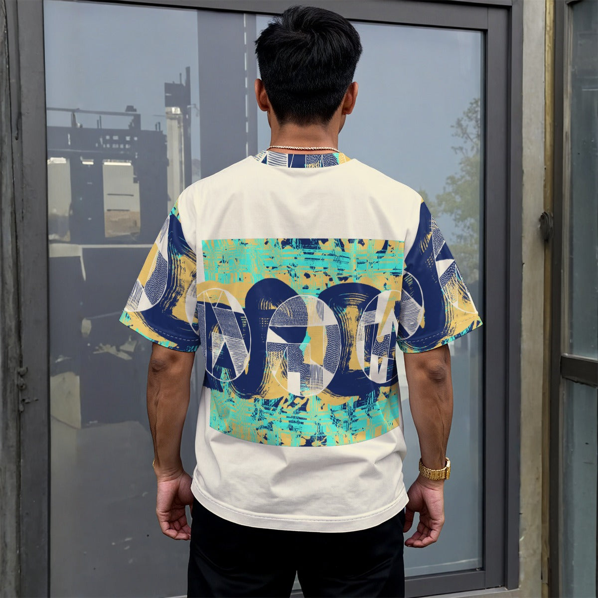 All-Over Print Unisex Drop-shoulder T-shirt|180GSM