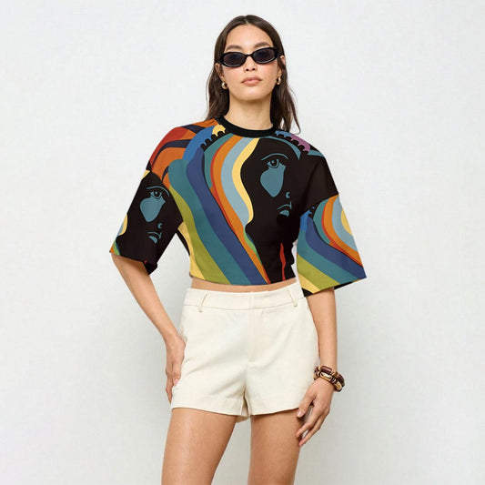 All-Over PrintWomen’s Casual Crop Top