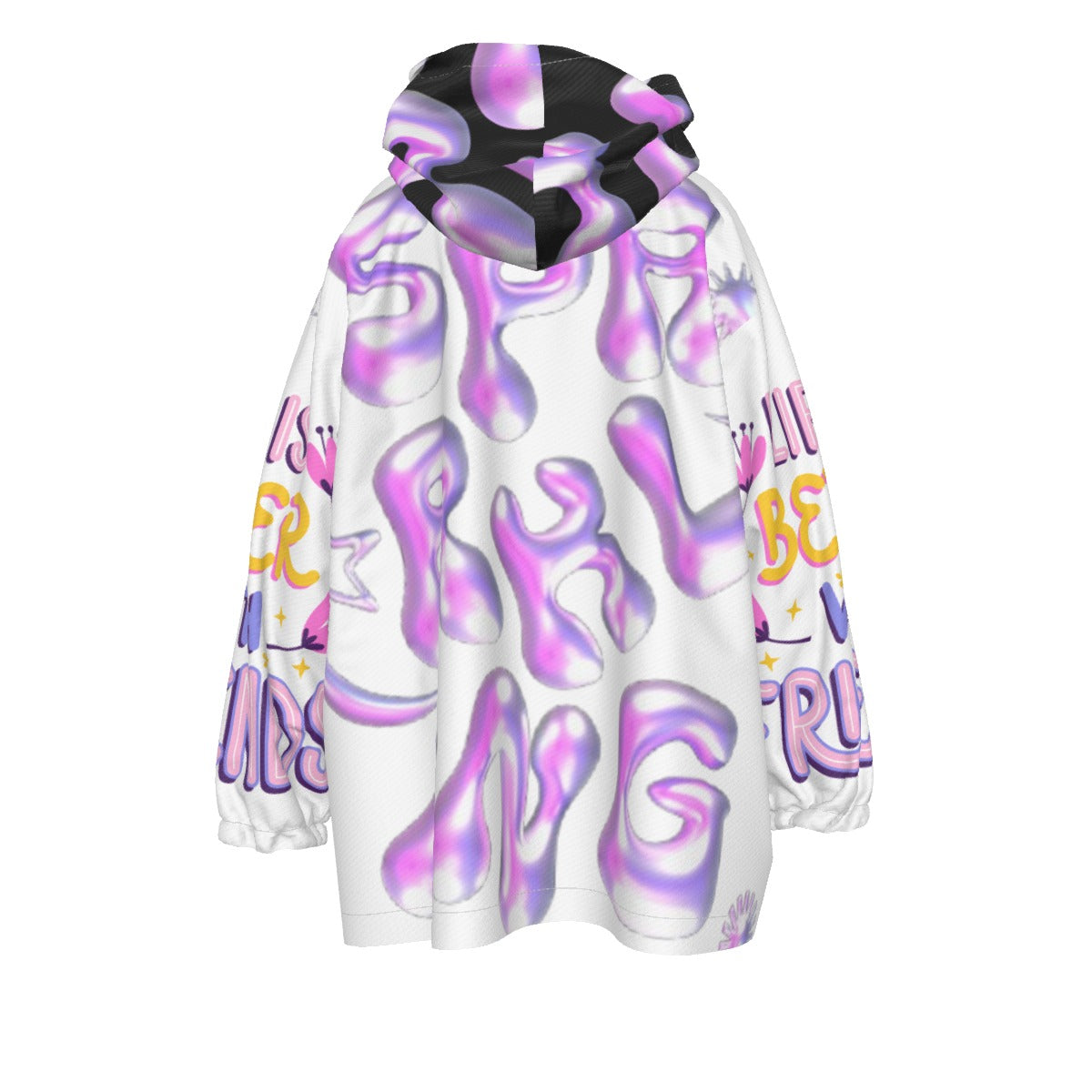 All-Over Print Kid's Sherpa Fleece Hoodie Blanket