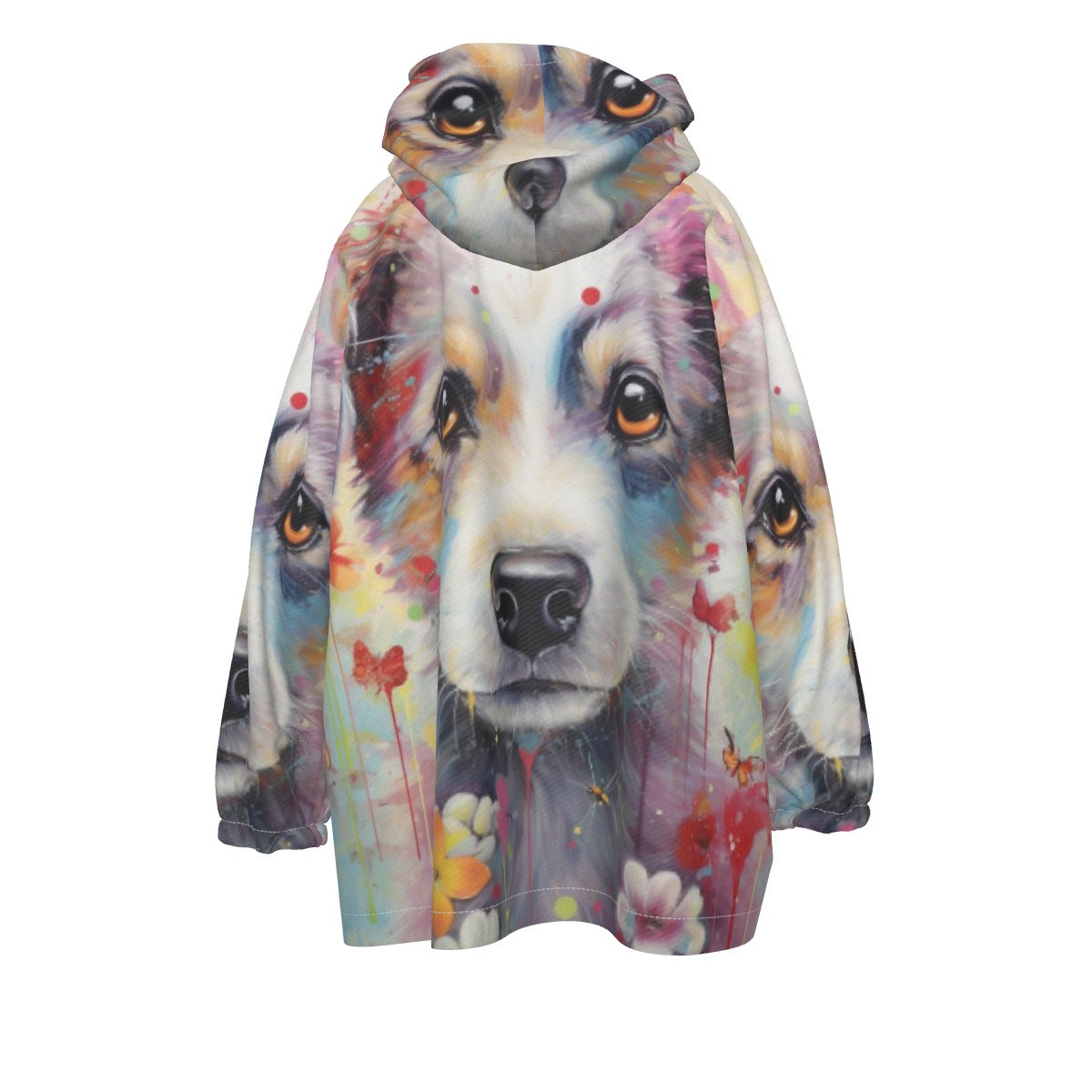 All-Over Print Kid's Sherpa Fleece Hoodie Blanket