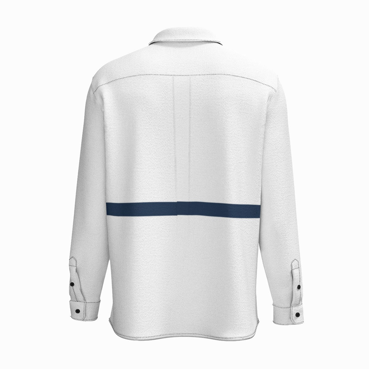 All-Over Print Men's Business Lapel Long Sleeve Shirt With Pocket|110GSM Imitation Flax