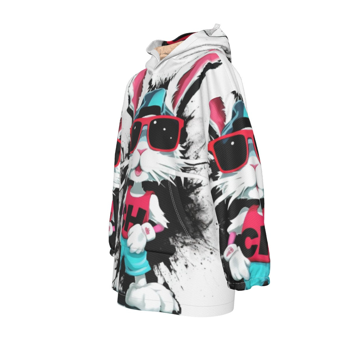 All-Over Print Kid's Sherpa Fleece Hoodie Blanket