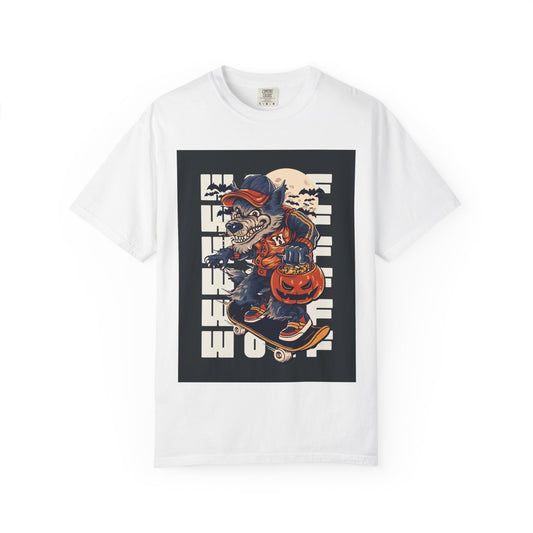 Skateboard Skeleton Halloween T-Shirt — Trick or Treat Skate Skull Tee